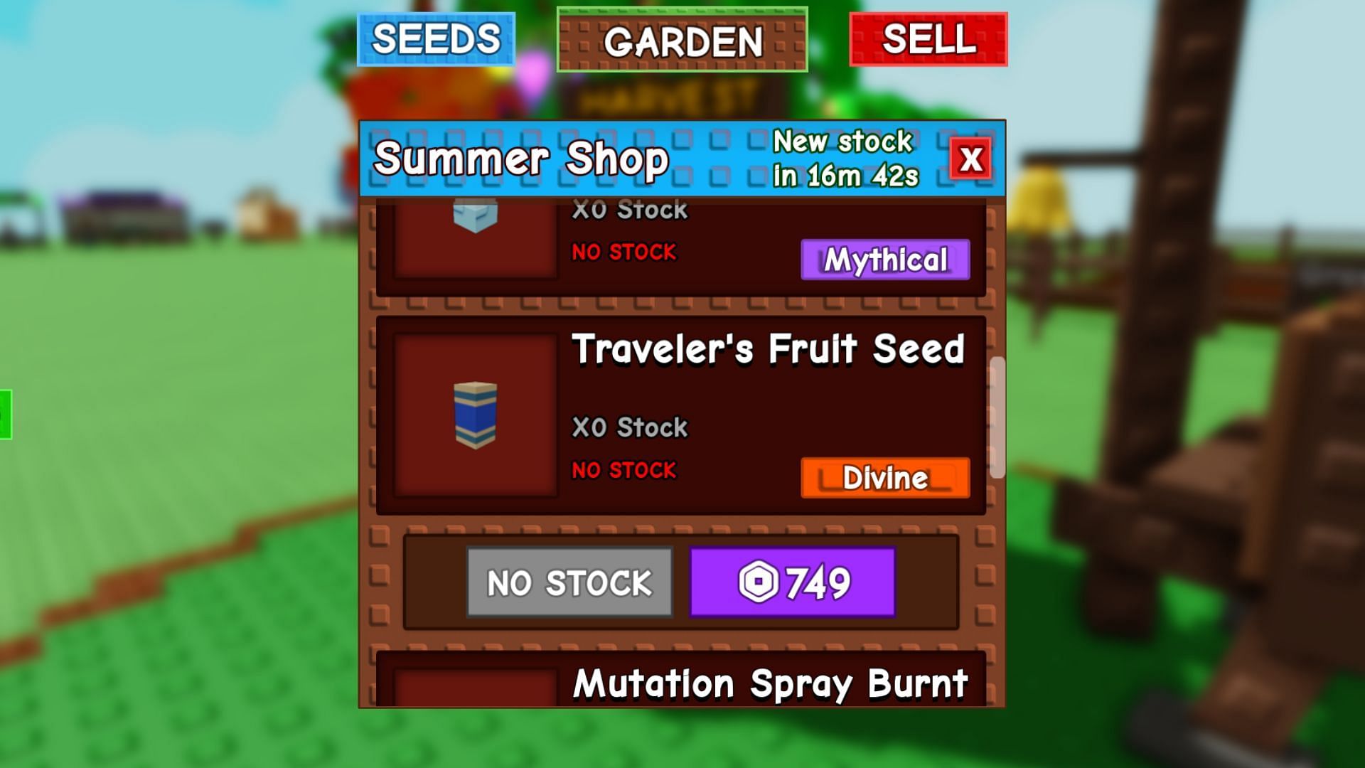 You can get this seed from the Harvest Shop (Image via Roblox)